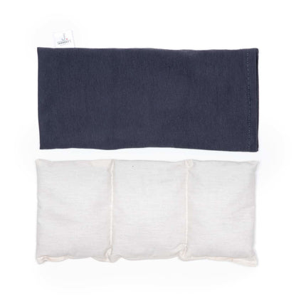 Jannekes warmtesjaal jersey grijs| biologisch lijnzaad | oogkussen 25×13 cm