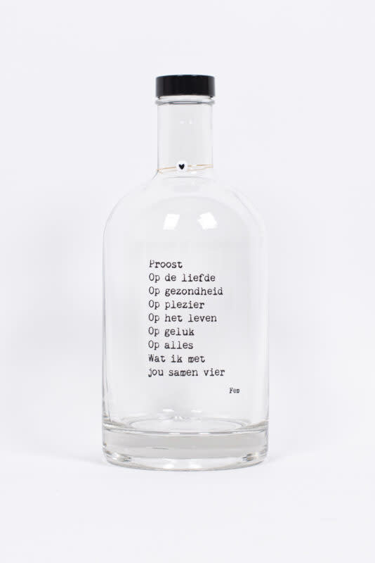Papierpleziertjes: Glazen fles