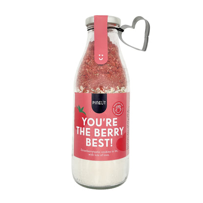 Pineut: You're the berry best!| Aardbei Cookies met hartvormpje