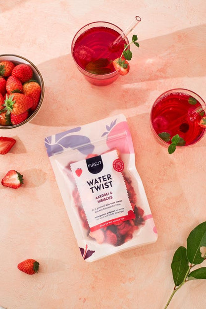 Pineut: Watertwist Pouchbag Aardbei Hibiscus BIO
