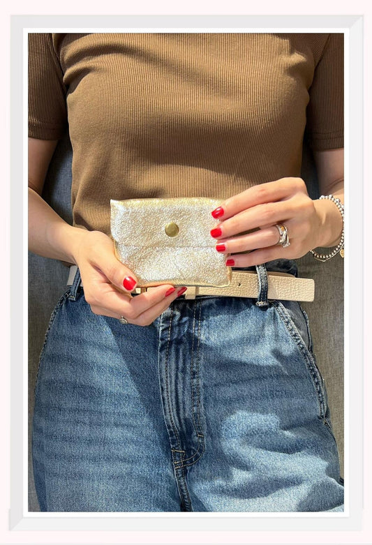 Portemonneetje klein - metallic goud