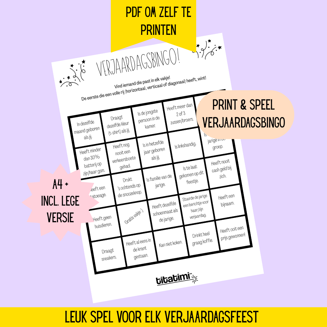 titatimi - printable - verjaardagsbingo
