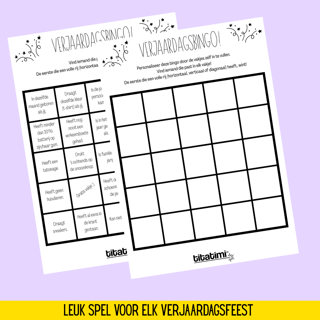 titatimi - printable - verjaardagsbingo