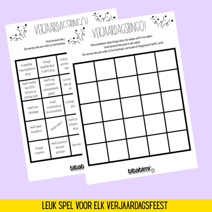 titatimi - printable - verjaardagsbingo