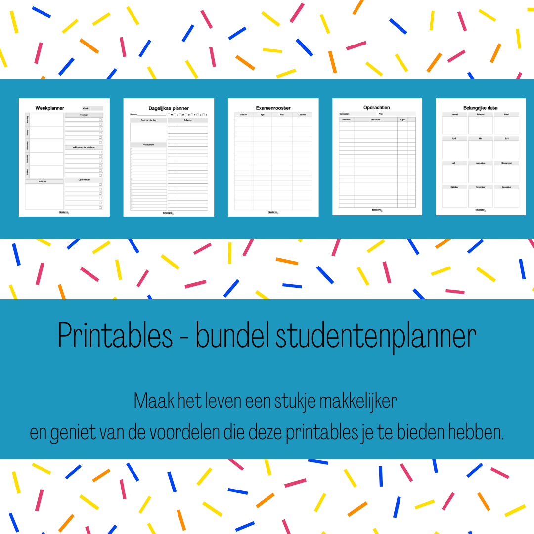 titatimi - printable - bundel studentenplanner
