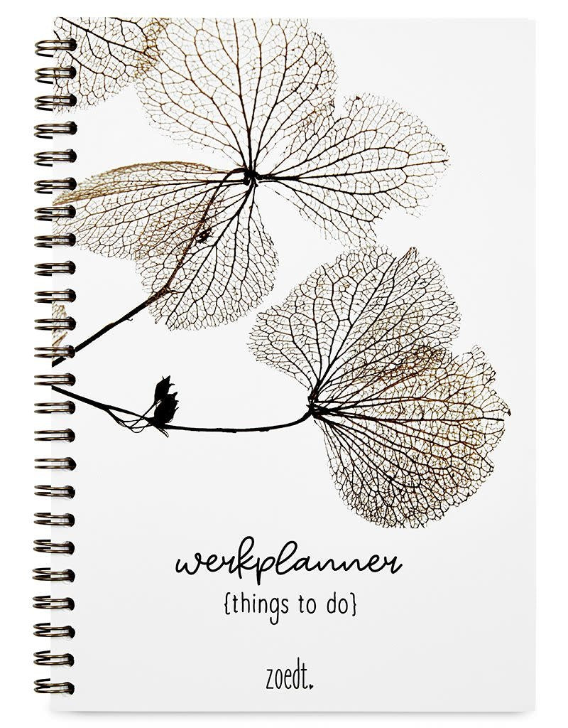 zoedt: Planner things to do met gedroogde bladeren in A5 formaat