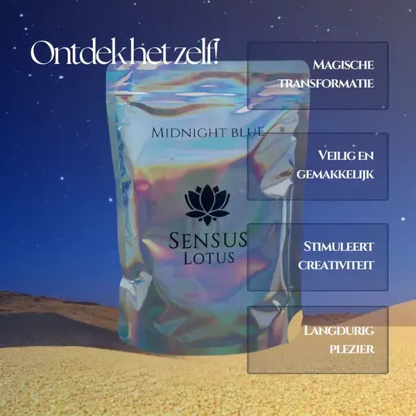 Sensus Lotus: Magisch badpoeder - 60 gr. - Midnight blue