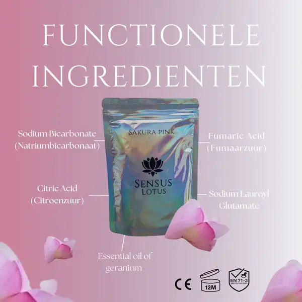 Sensus Lotus: Magisch badpoeder - 60 gr. - Sakura pink