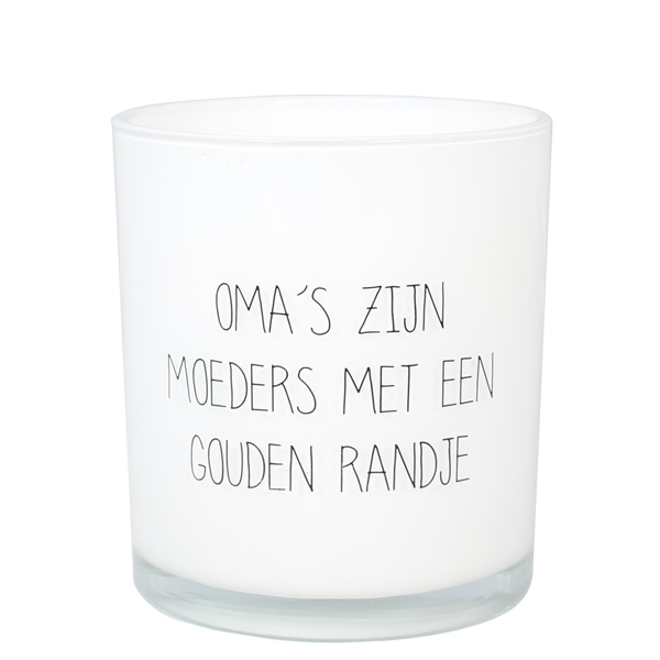 My Flame: SOJAKAARS - OMA'S ZIJN MOEDERS MET EEN GOUDEN RANDJE - GEUR: FRESH COTTON