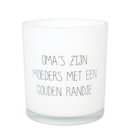 My Flame: SOJAKAARS - OMA'S ZIJN MOEDERS MET EEN GOUDEN RANDJE - GEUR: FRESH COTTON