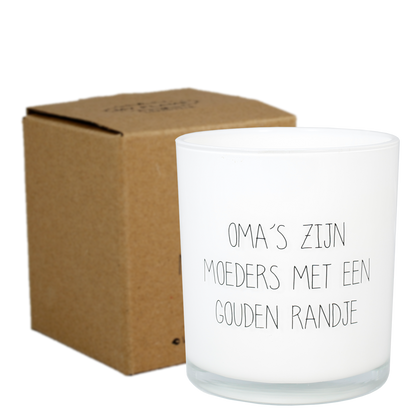 My Flame: SOJAKAARS - OMA'S ZIJN MOEDERS MET EEN GOUDEN RANDJE - GEUR: FRESH COTTON