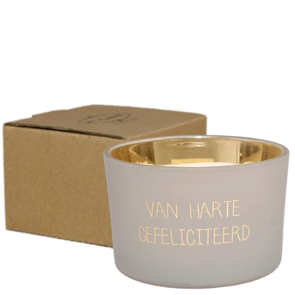 My Flame: SOJAKAARS - VAN HARTE GEFELICITEERD - GEUR: AMBER'S SECRET