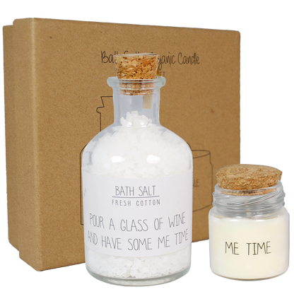 My Flame: SPA GIFTBOX - POUR A GLASS OF WINE AND HAVE SOME ME TIME - FRESH COTTON