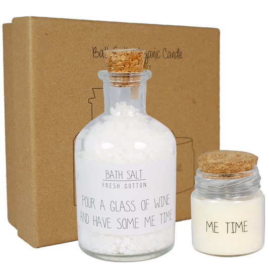 My Flame: SPA GIFTBOX - POUR A GLASS OF WINE AND HAVE SOME ME TIME - FRESH COTTON