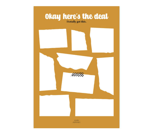 Studio stationery A5 Noteblock Okay here's the deal Ocher