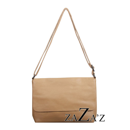 Zaza'z: handtas - zandkleur