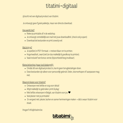 titatimi - printable - verjaardagsbingo