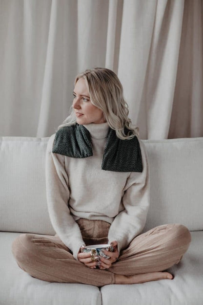 Janneke's Warmtesjaal jersey grijs | biologisch lijnzaad
