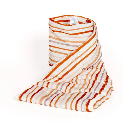 Janneke's warmtesjaal: Warmtesjaal rib streep