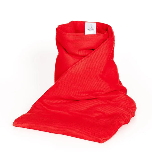 Jannekes warmtesjaal: Warmtesjaal rib vurig rood