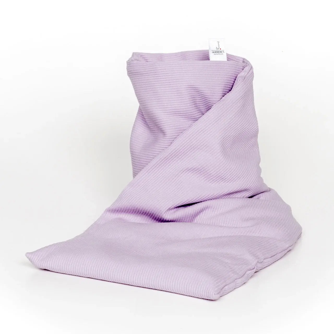 Janneke's warmtesjaal: fijne rib lila