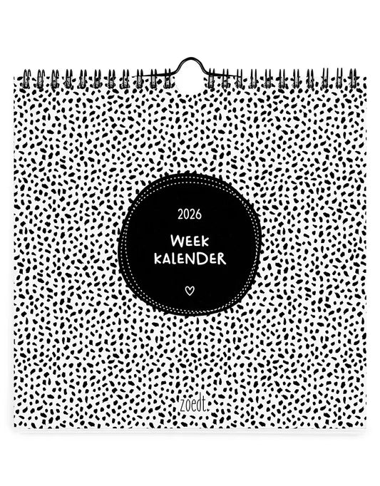 Zoedt:  Weekkalender 2026 – stijlvolle en overzichtelijke weekplanner voor thuis