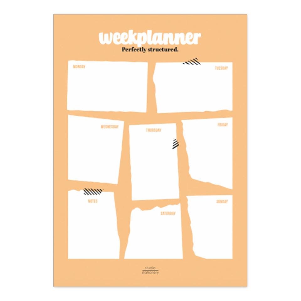 Studio stationery A4 Noteblock weekplanner Perfectly structured