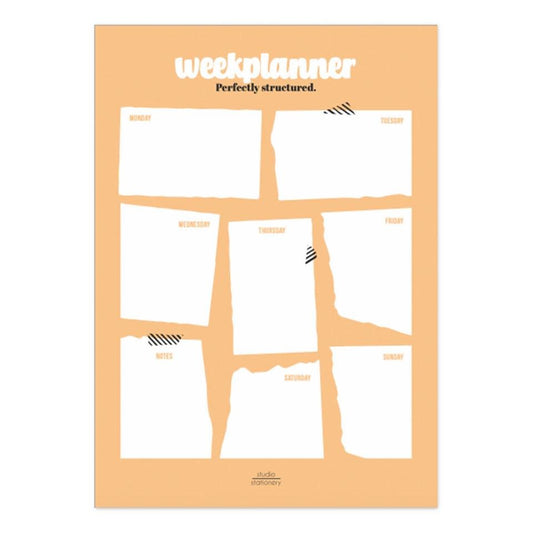 Studio stationery A4 Noteblock weekplanner Perfectly structured