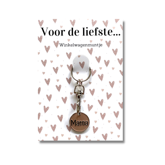 The Big gifts: Winkelwagenmunt/sleutelhanger - voor de liefste mama