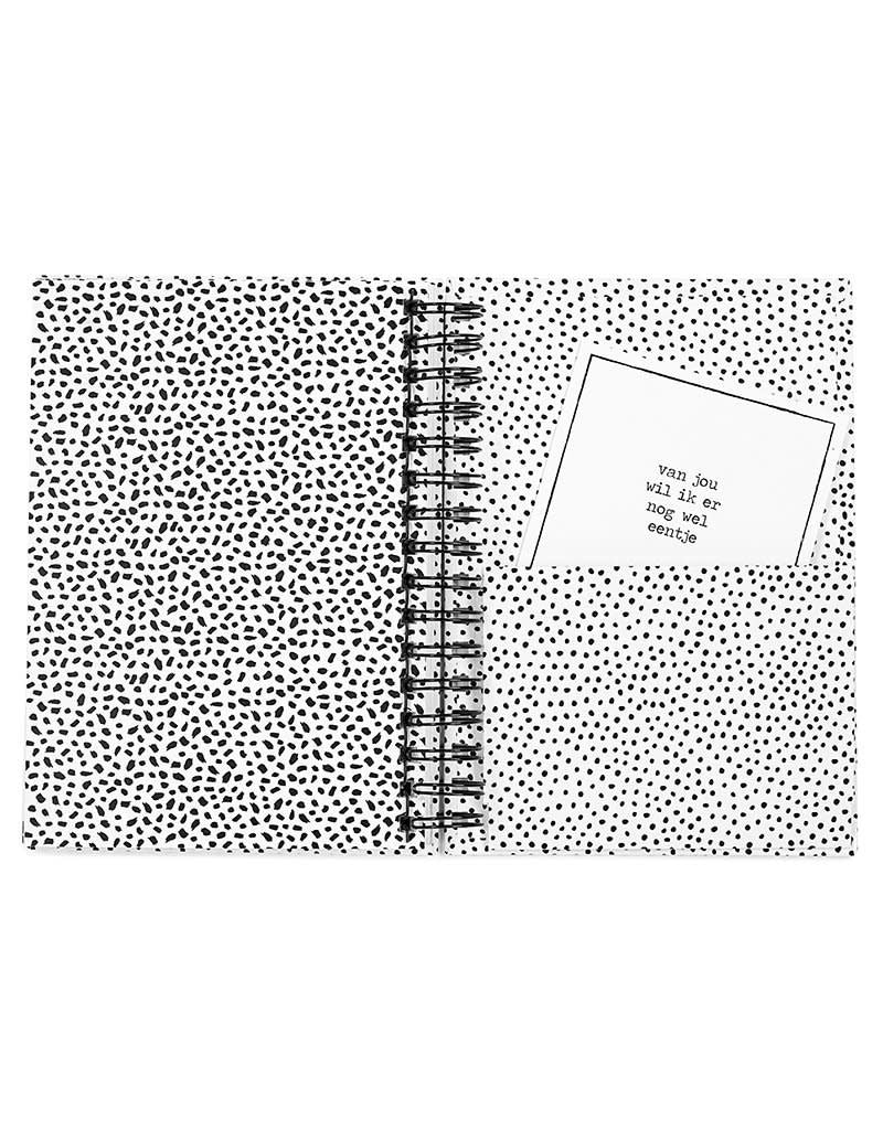 Zoedt Bullet journal Geluk is genieten van wat er is met stippen patroon - A5 formaat