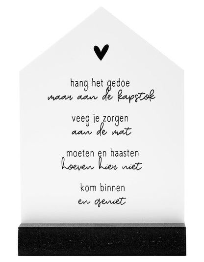 Zoedt: zomaar kadootje: huisje met gedicht