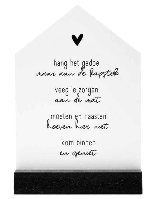 Zoedt: zomaar kadootje: huisje met gedicht