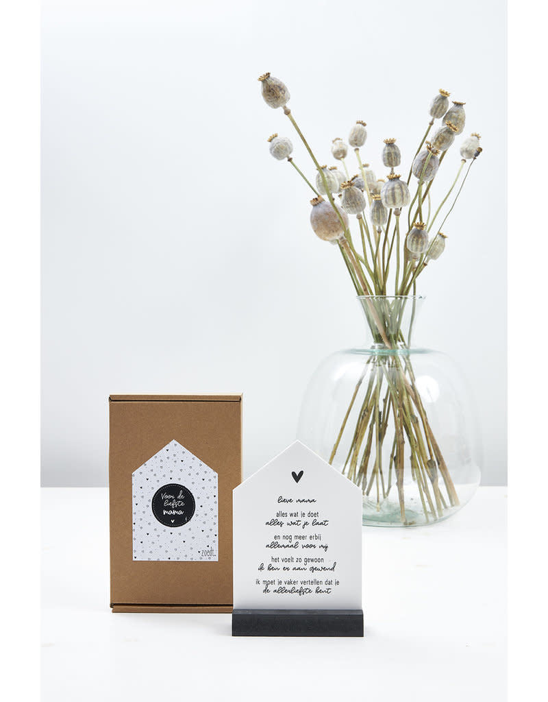 Zoedt: Lieve mama, cadeautje: huisje met gedicht voor de allerliefste moeder