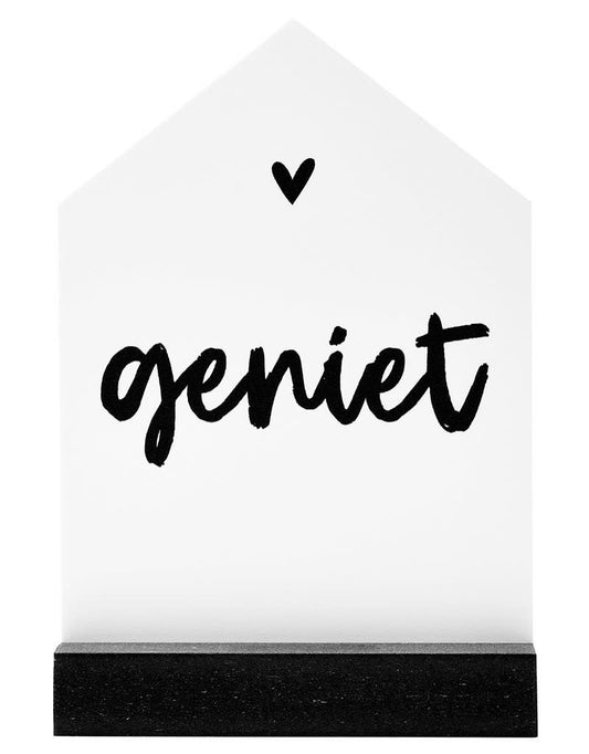 Zoedt: Huisje met tekst Geniet in cadeauverpakking