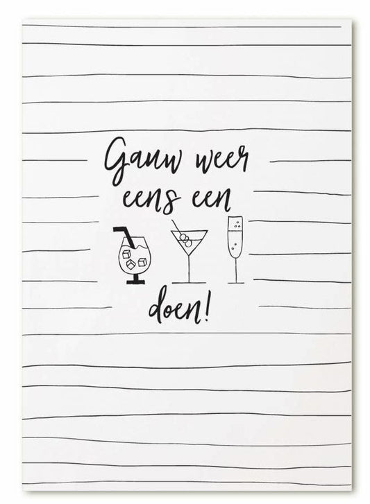 Zoedt: kaart a6 - gauw weer eens een ... doen!