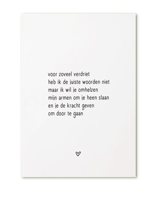 Zoedt: kaart a6 - voor zoveel verdriet