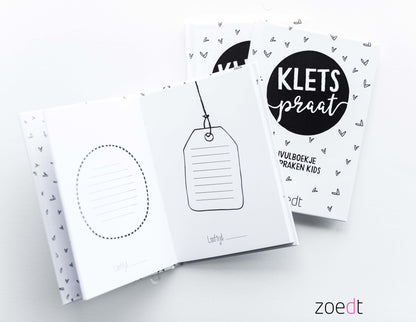 zoedt kletspraat invulboekje