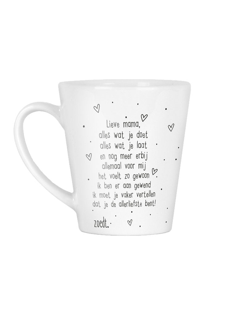 Zoedt: Latte mok met gedicht voor de liefste mama
