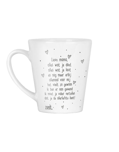 Zoedt: Latte mok met gedicht voor de liefste mama