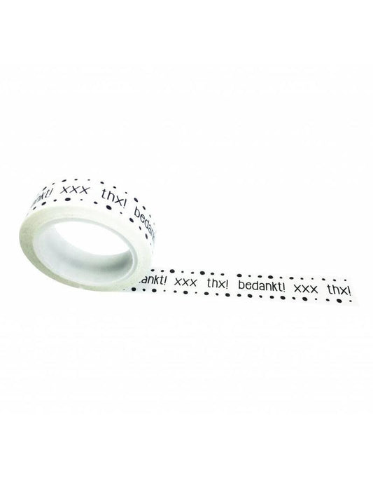 zoedt washi tape Bedankt! xxx thx!
