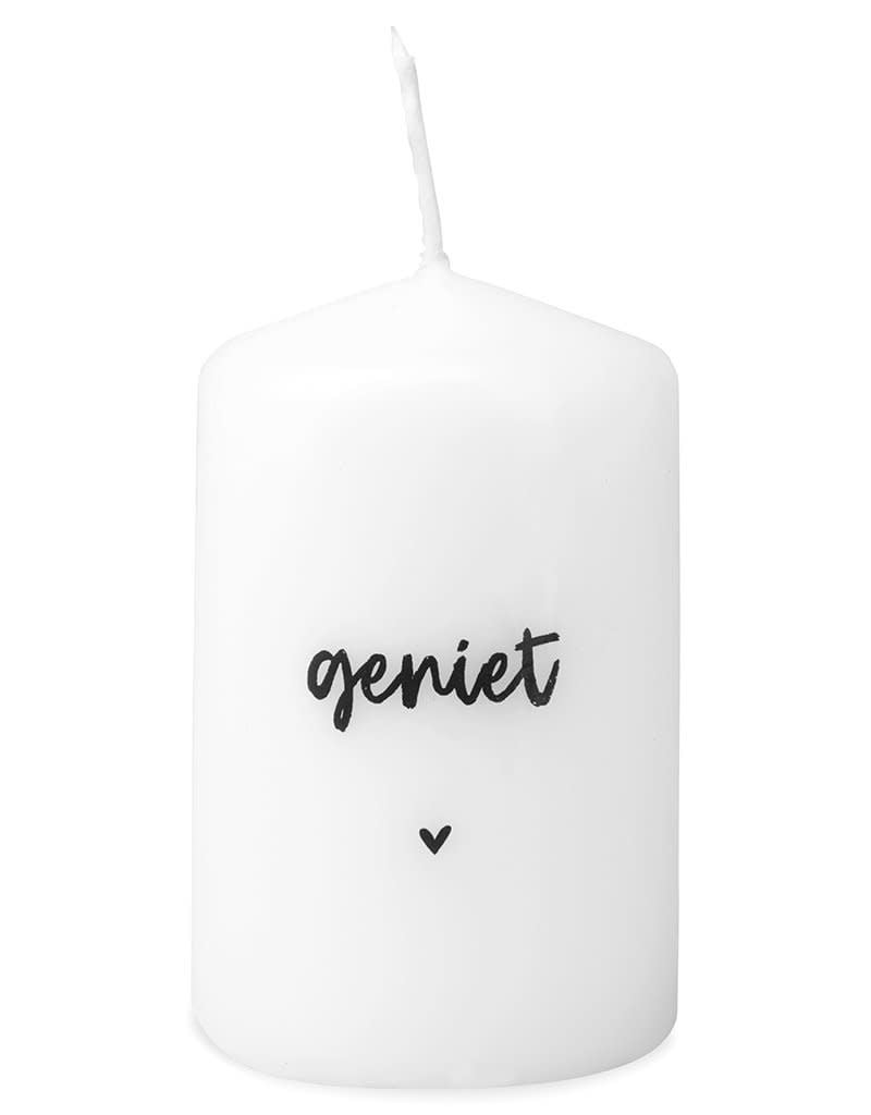 zoedt mini kaars met tekst Geniet