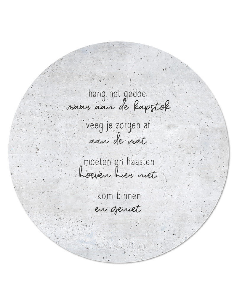 zoedt muurcirkel 20 cm betonlook  kom binnen en geniet