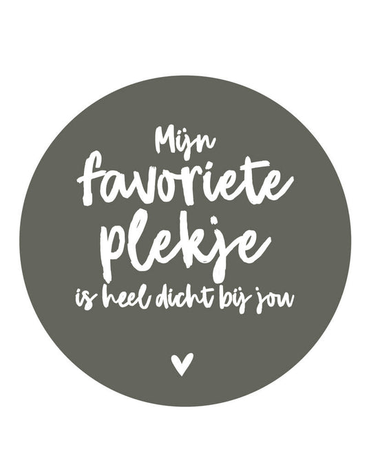 zoedt muurcirkel 20 cm olijfgroen  Mijn favoriete plekje is heel dicht bij jou