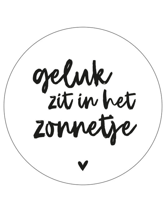 Zoedt tuincirkel 20 cm  "geluk zit in het zonnetje"