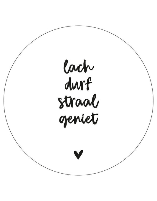 Zoedt tuincirkel 20 cm  "lach, durf, straal, geniet"