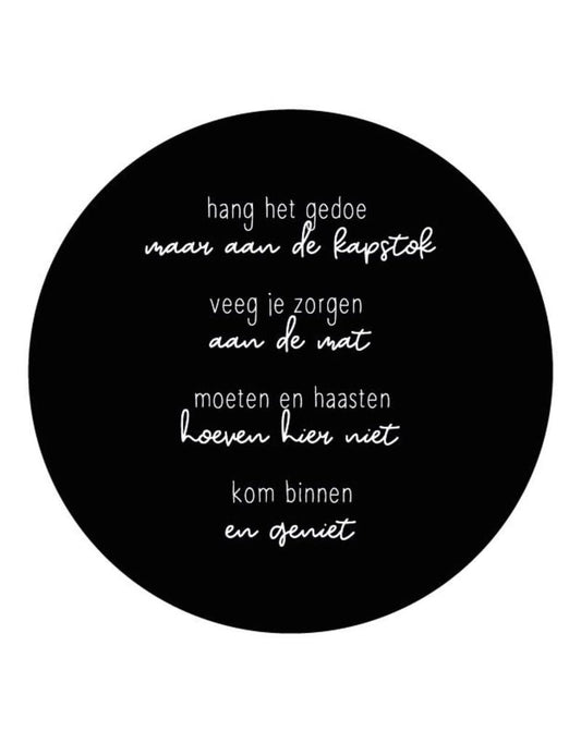 zoedt muurcirkel 20 cm  kom binnen en geniet