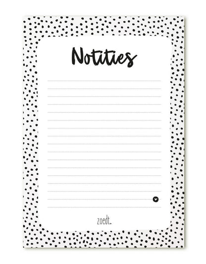 Zoedt: Notitieblok A5 Notities - dots patroon