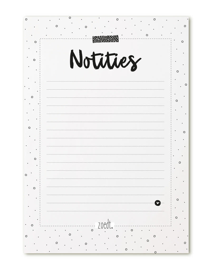Zoedt: Notitieblok A5 Notities