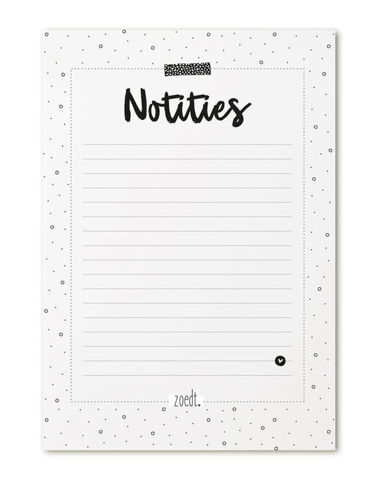 Zoedt: Notitieblok A5 Notities