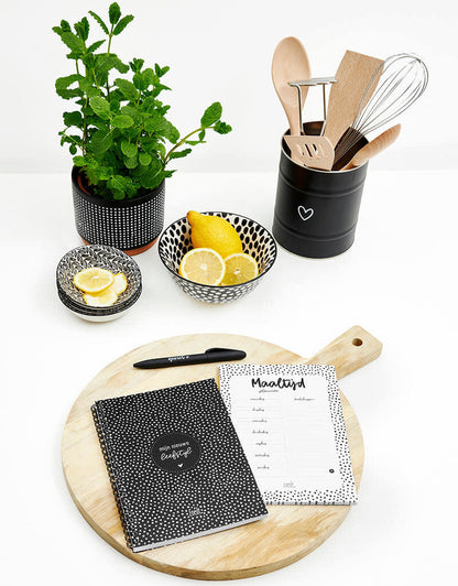 Zoedt: Notitieblok maaltijdplanner A5 - dots patroon